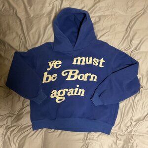 Blue CPFM "Yee Must Be Born Again" hoodie